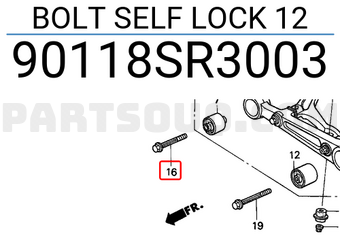 Honda 90118SR3003 BOLT SELF LOCK 12