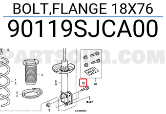 Honda 90119SJCA00 BOLT,FLANGE 18X76