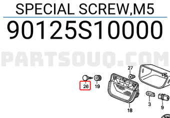 Honda 90125S10000 SPECIAL SCREW,M5