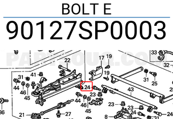 Honda 90127SP0003 BOLT E