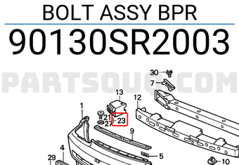 Honda 90130SR2003 BOLT ASSY BPR
