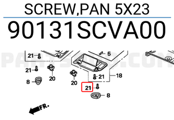 Honda 90131SCVA00 SCREW,PAN 5X23