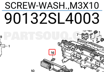 Honda 90132SL4003 SCREW-WASH.,M3X10