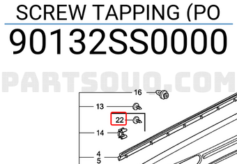 Honda 90132SS0000 SCREW TAPPING (PO