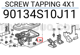 Honda 90134S10J11 SCREW TAPPING 4X1