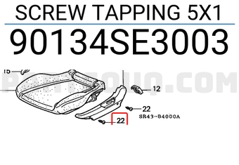 Honda 90134SE3003 SCREW TAPPING 5X1