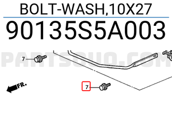 Honda 90135S5A003 BOLT-WASH,10X27