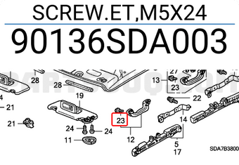 Honda 90136SDA003 SCREW.ET,M5X24