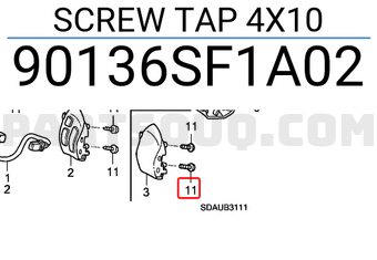 Honda 90136SF1A02 SCREW TAP 4X10