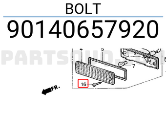 Honda 90140657920 BOLT