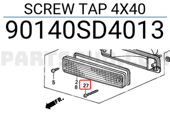 Honda 90140SD4013 SCREW TAP 4X40