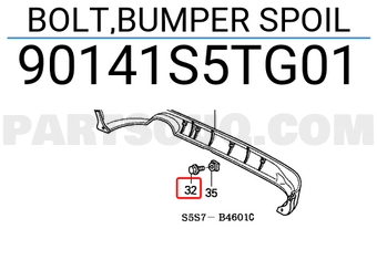 Honda 90141S5TG01 BOLT,BUMPER SPOIL