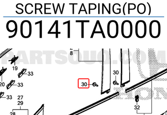 Honda 90141TA0000 SCREW TAPING(PO)