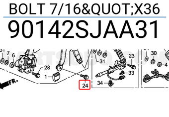 Honda 90142SJAA31 BOLT 7/16"X36