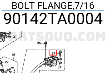 Honda 90142TA0004 BOLT FLANGE,7/16