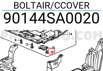 Honda 90144SA0020 BOLTAIR/CCOVER