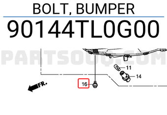 Honda 90144TL0G00 BOLT, BUMPER
