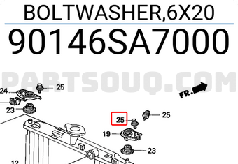 Honda 90146SA7000 BOLTWASHER,6X20