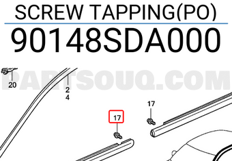 Honda 90148SDA000 SCREW TAPPING(PO)