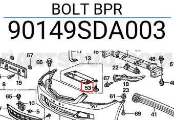 Honda 90149SDA003 BOLT BPR