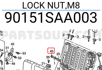 Honda 90151SAA003 LOCK NUT,M8