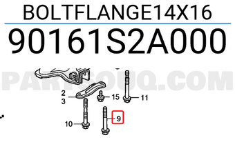Honda 90161S2A000 BOLTFLANGE14X16