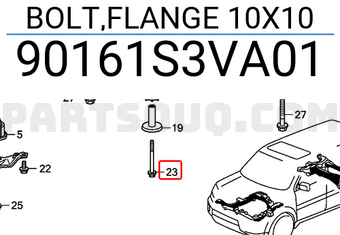 Honda 90161S3VA01 BOLT,FLANGE 10X10