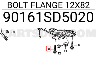 Honda 90161SD5020 BOLT FLANGE 12X82