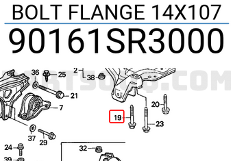 Honda 90161SR3000 BOLT FLANGE 14X107