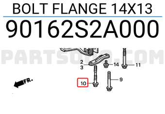 Honda 90162S2A000 BOLT FLANGE 14X13