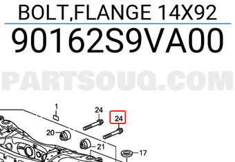 Honda 90162S9VA00 BOLT,FLANGE 14X92