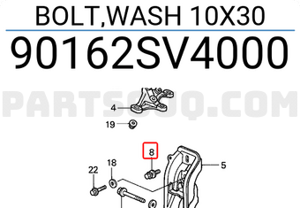 Honda 90162SV4000 BOLT,WASH 10X30