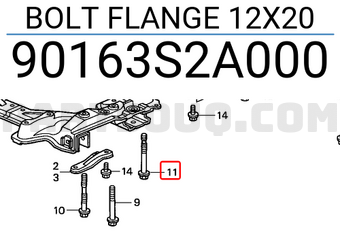 Honda 90163S2A000 BOLT FLANGE 12X20