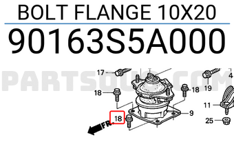 Honda 90163S5A000 BOLT FLANGE 10X20