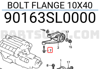 Honda 90163SL0000 BOLT FLANGE 10X40
