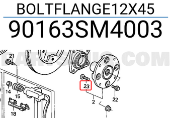 Honda 90163SM4003 BOLTFLANGE12X45