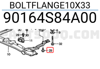 Honda 90164S84A00 BOLTFLANGE10X33