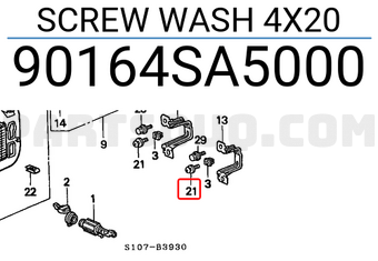 Honda 90164SA5000 SCREW WASH 4X20