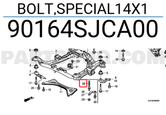 Honda 90164SJCA00 BOLT,SPECIAL14X1