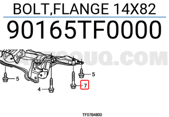Honda 90165TF0000 BOLT,FLANGE 14X82