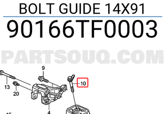 Honda 90166TF0003 BOLT GUIDE 14X91