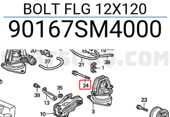 Honda 90167SM4000 BOLT FLG 12X120