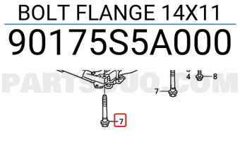 Honda 90175S5A000 BOLT FLANGE 14X11