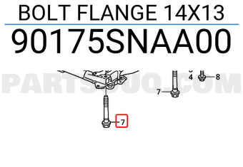 Honda 90175SNAA00 BOLT FLANGE 14X13