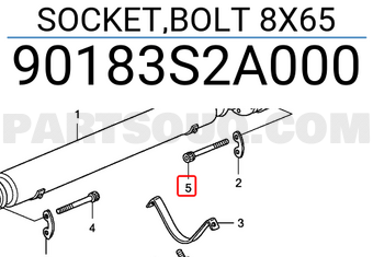 Honda 90183S2A000 SOCKET,BOLT 8X65