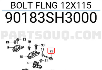 Honda 90183SH3000 BOLT FLNG 12X115