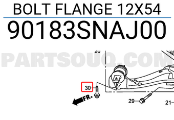 Honda 90183SNAJ00 BOLT FLANGE 12X54