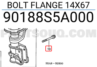 Honda 90188S5A000 BOLT FLANGE 14X67