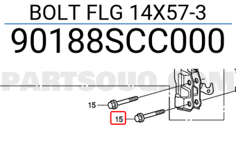 Honda 90188SCC000 BOLT FLG 14X57-3