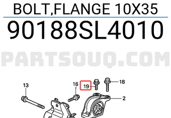 Honda 90188SL4010 BOLT,FLANGE 10X35